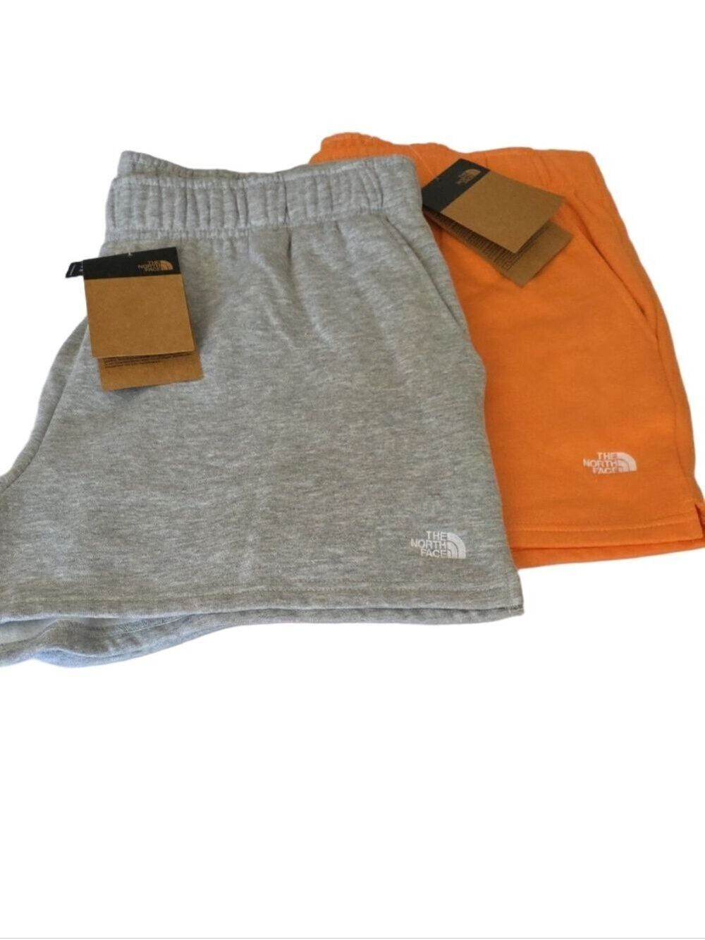 NWT The North Face Women's Half Dome Fleece Shorts (1) Gray & (1) Orange - Sz XL